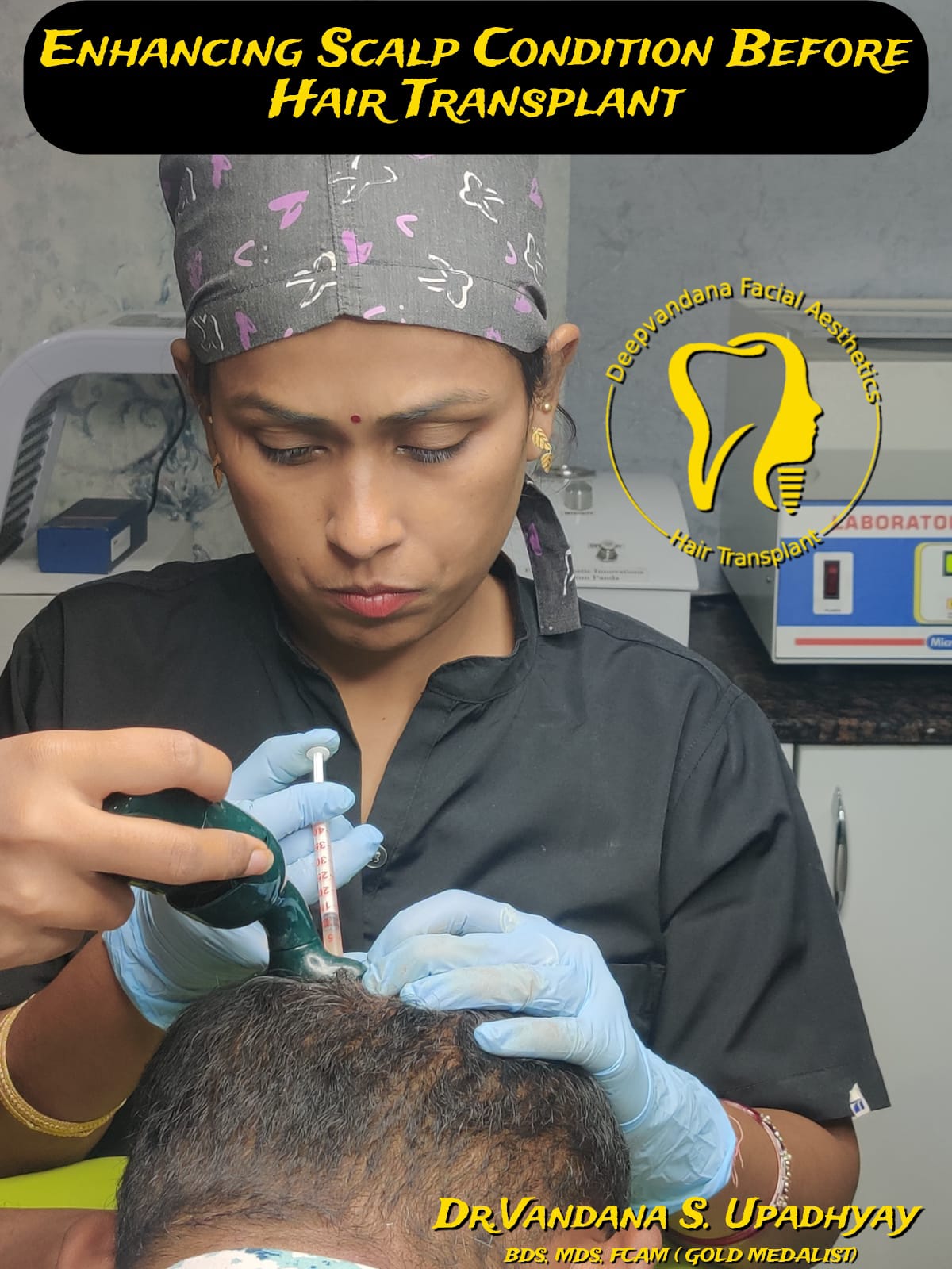 Scalp preparation before hair transplant